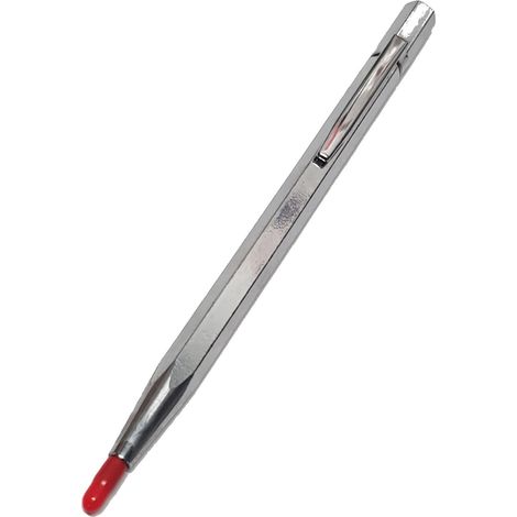 Dapetz® 1PC Scriber Pen with Tungsten Carbide Tip – 145mm Portable Engraving, Etching, and Crafting Tool for Glass, Ceramics, Metal, and Wood – Silver with Clip (1/5)