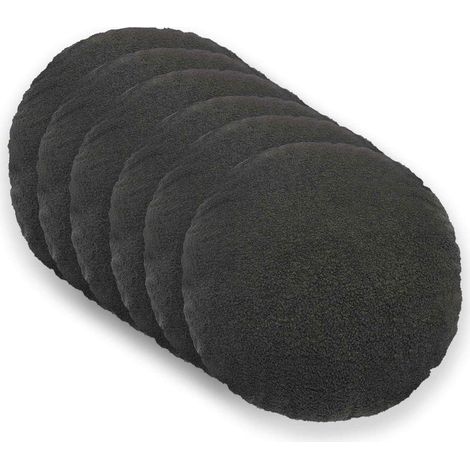 vidaXL Housse de coussin 6 pcs HEERLEN Gris foncé Ø 60 cm Bouclé - maison aménagement maison