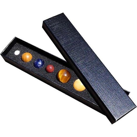 ornements minéraux représentant les huit planètes, pour un bureau ou une décoration. (1/5)