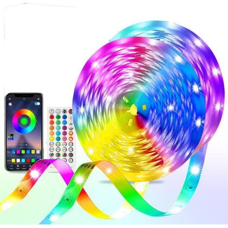 Ruban LED - - 20M - 16 Millions de Couleurs - Télécommande - Synchronisation Musicale (1/4)