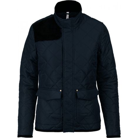 Giacca da equitazione trapuntata Kariban da donna Marina / Nero XXL