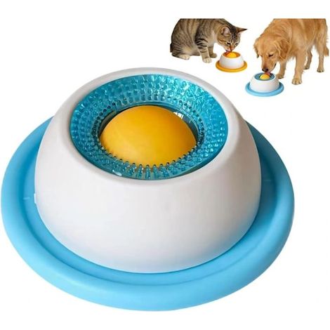 Jouets interactifs pour chiens et distributeurs de nourriture anti-ingestion — balles à friandises pour chiens et chats antidérapantes qui stimulent le cerveau. (1/2)