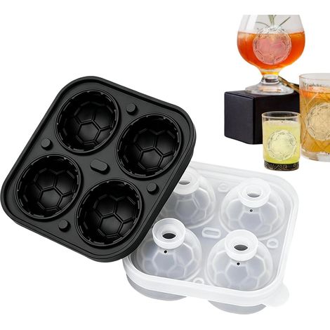 Eiskugel-Tablett Gefrierschrank-Gießform-Tablett Dessertzubehör Fußballförmige Silikon-Eiskugelform Geeignet für Whiskey Bourbon Wein Kaffee Bier Saft Milch Hausbar Küche Restaurant Party (1/5)