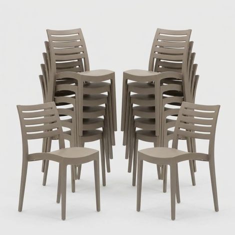 Stock 24 Sillas De Polipropileno Restaurantes Firenze Grand Soleil - Beige (1/5)