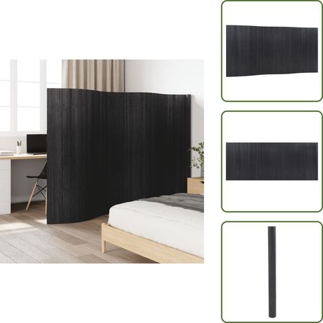 The Living Store Cloison de séparation gris 165x400 cm bambou - Séparateur De Pièce - Écran De Séparation - Cloison Pliable - Décoration Murale - Bambous (1/5)