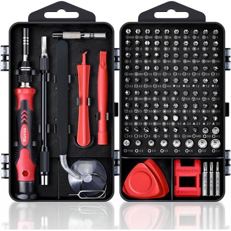 Schraubendreher Set Feinmechaniker Mini 124in1 103Bit Rot (1/5)