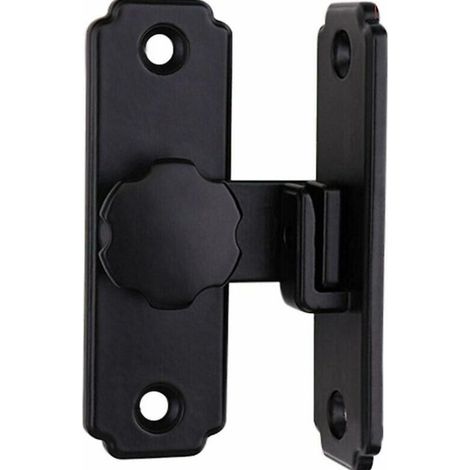 Petit Verrou de Porte Coulissante à 90 Degrés pour Portes IntéRieures Loquet de Portes à Ouverture Double Vintage pour Cuisine, Chambre, Salle d'éTude, Salle de Bain, Armoire (Noir)