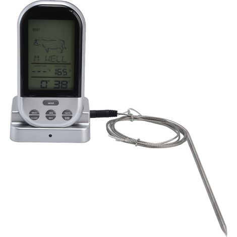 Thermomètre Cuisson Sans Fil avec Minuterie et Alarme - Idéal BBQ, Cuisine Pratique (1/5)