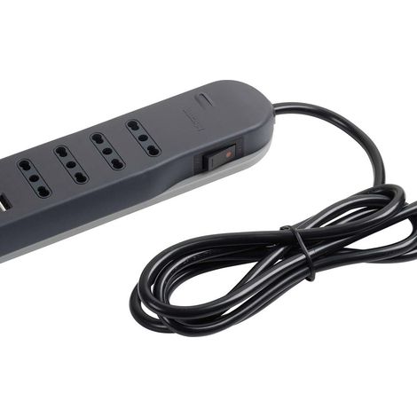 bticino Slim base múltiple 1,5 m 4 salidas AC Interior Gris