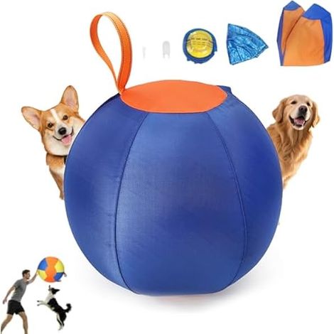 Générique Grosse Ballon pour Chien - Balle Géante pour Chien- Jouet Interactif Grande Taille de Divertissement en Plein Air ou Maison - Accessoire de Jeu Stimulant (C, L)