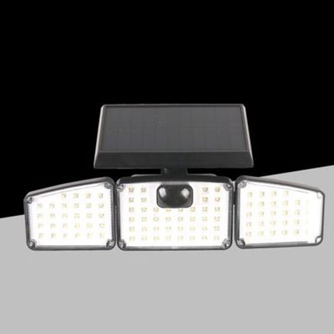 TrAdE Shop Traesio - Applique Solare Con Sensore Lampada Da Parete Led Impermeabile Ip65 Luce 6500k Ewe-05t-f - (1/4)