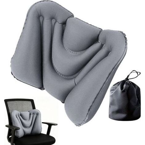 Coussin Lombaire, Coussin Lombaire Gonflable pour Le Dos - de Siège pour la Taille pour Voyage Bureau Siège Bureau Conduite Lecture Adultes Avion Camion (1/5)