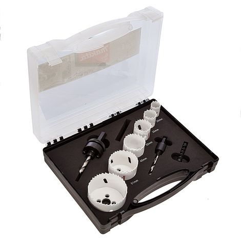 Makita Estuche de Brocas de Corona Bimetálicas D-47139 (6 piezas), herramienta profesional para cortes precisos, diseño optimizado, alta resistencia, compatibilidad con múltiples dispositivos, color m