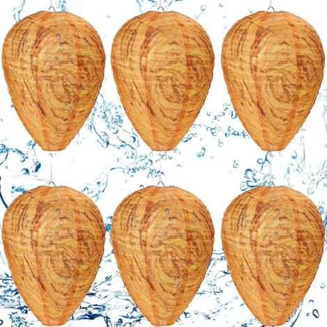 Lot de 6 nids de guêpes artificiels étanches - Orange - Pour la maison et le jardin - Pour l'extérieur (1/4)