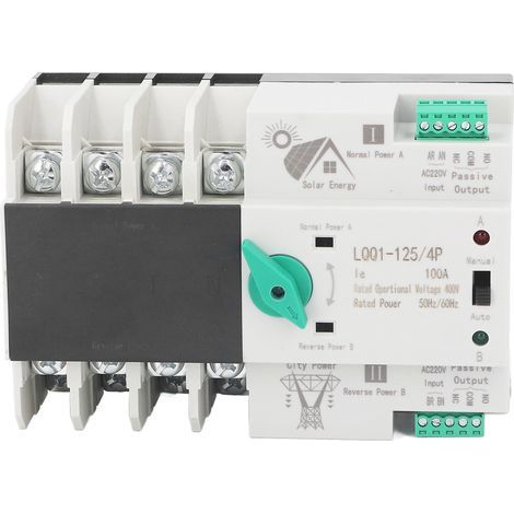 Haofy Commutateur de Transfert de Puissance, Conception Compacte, Commutation Rapide, AC400V, 100A, pour Maison et Usine (1/5)