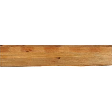Tischplatte mit Baumkante 160x30x2,5 cm Massivholz Mango