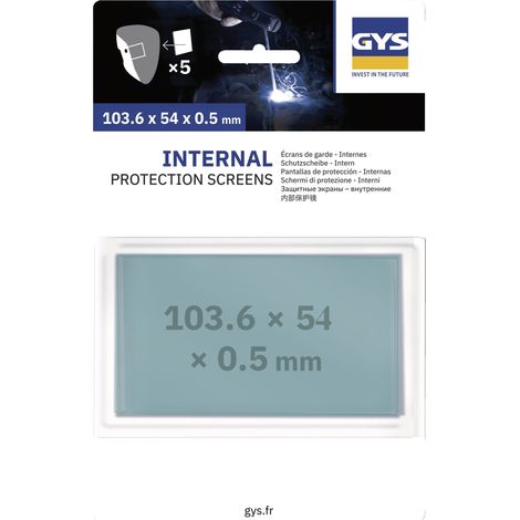 5 Écrans de garde - Intérieur 103,6 x 54 x 0.5 mm pour masque LCD PROMAX 9-13G