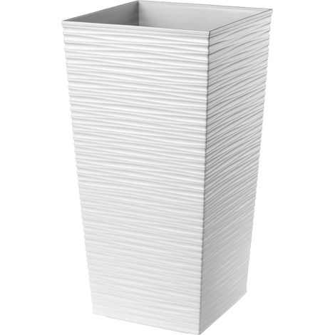 KADAX Vaso da Fiori Alto, Grande Fioriera in plastica per la Decorazione Moderna ed Elegante di Interni ed Esterni, Vaso da Fiori (36 cm, Bianco) (1/5)