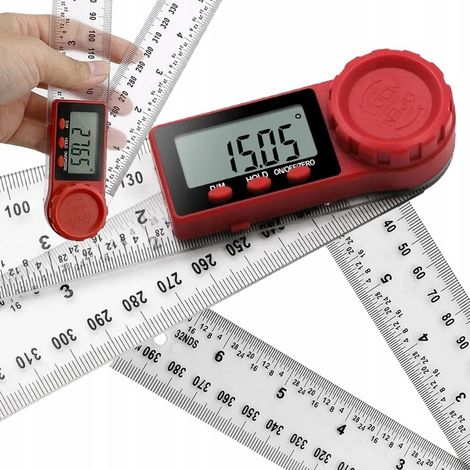 Elektronischer digitaler Winkelmesser 200 mm 360° hintergrundbeleuchtetes LCD (1/5)