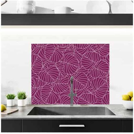 Crédence cuisine adhésive autocollante GINGKO - 90 x 70 cm – Idéal fond de hotte (1/3)