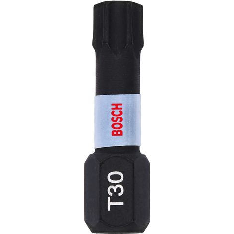 Bosch Professional Impact Control - 2 punte per avvitatori T30 (25 mm, codolo esagonale, Pick and Click, accessori per avvitatore a percussione)