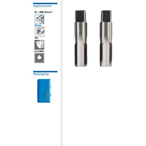 KRINO 10015 MASCHI A MANO SERIE 2 PEZZI FILETTATURA CV GAS CILINDRICA PER TUBI - GAS 3/4