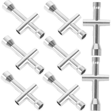 Ensemble de Clés à Douille en Croix 10 Pièces Alliage D'aluminium, Outils Main pour Écrous M2 M4, Réparation Roues et Pneus, Compact Portable - (1/5)