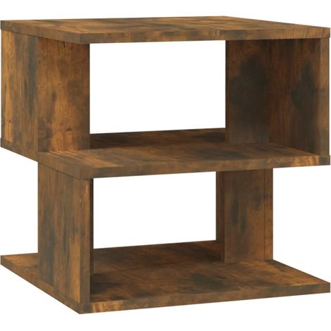 Table d'appoint Chêne fumé 40x40x40 cm Bois d'ingénierie (1/5)