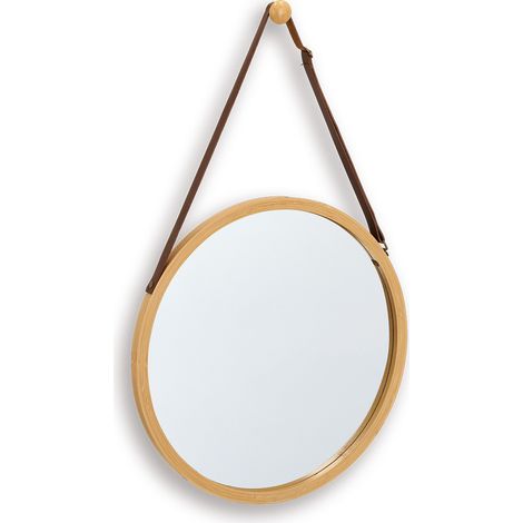 Miroir mural en bambou rond ZELLER, Ø 38 cm (1/5)