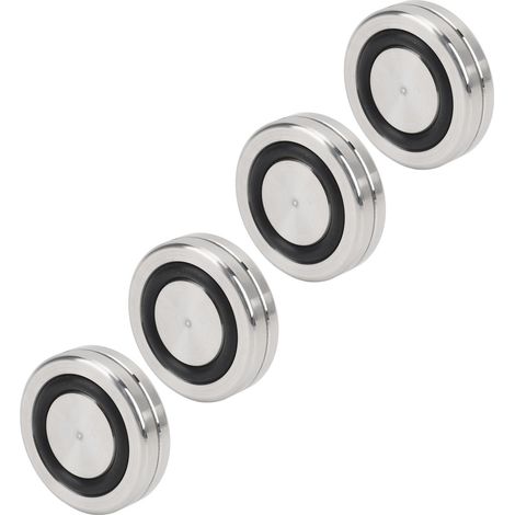Lot de 4 pieds isolants pour enceintes HiFi, patins antichoc antidérapants pour amplificateurs, caissons de basses, lecteurs CD, DAC et autres instruments (10 mm). (1/5)