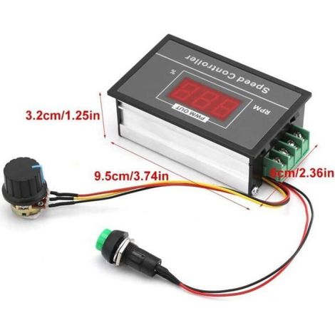-Contrôleur de Vitesse DC, 6 60V 12V/24V/36V, PWM 30A pour Moteur à Courant Continu (1/4)