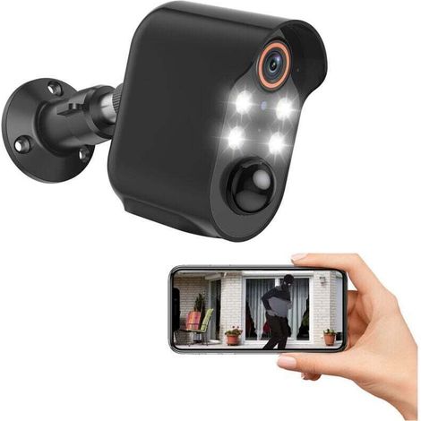 Caméra de sécurité sans fil alimentée par batterie, surveillance extérieure, Wi-Fi, 1080p, maison intelligente, vision nocturne couleur, détection IA XXW (1/4)