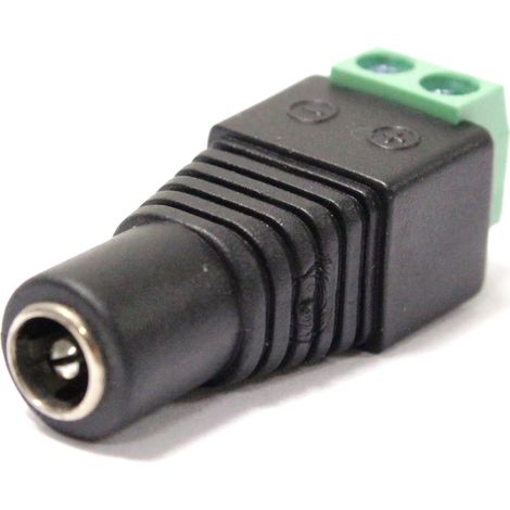 BeMatik - Adaptador de DC-Jack a terminal block de 2-pin hembra