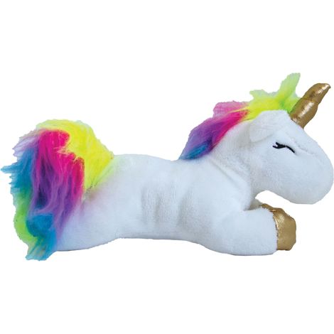 Peluche Licorne blanche et or 15 cm