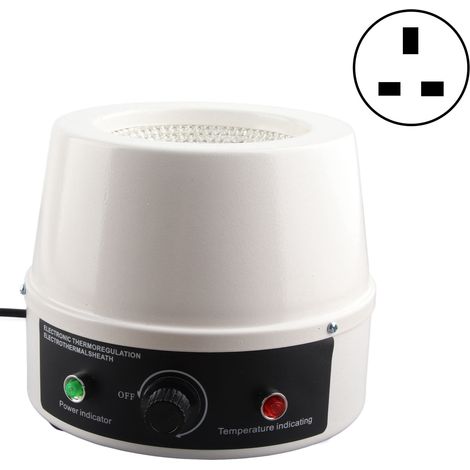 Couverture chauffante électrique de laboratoire 1000mL 300W 220V avec prise UK, veste thermostatique à régulation de température (1/5)