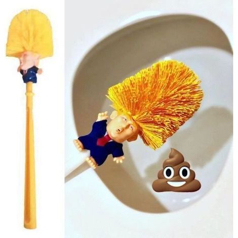 Brosse de toilette Donald Trump - Outil de nettoyage Utilisation à la maison présidentielle - Funny Present (1/4)