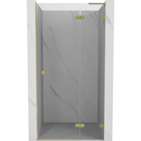 Mexen Lunar L porte de douche battante droite 105 cm, transparent, or brossé - 834L-105-000-55-00-P (1/5)