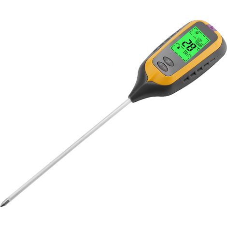4-in-1-LCD-Messgerät zur Messung von Feuchtigkeit, Temperatur, Sonnenlicht und pH-Wert im Gartenboden (1/5)