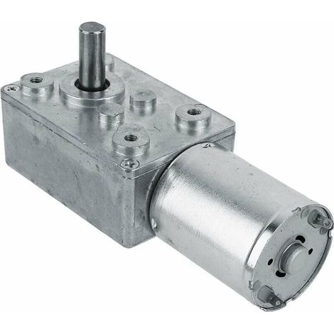 Elektrischer Getriebemotor mit hohem Drehmoment, reversibel, Schneckengetriebe, 12 V, 60 U/min, Silber (1/5)