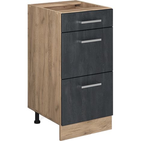 Meuble cuisine R-Line, Béton noir, 40cm sans PT, Vicco (1/5)