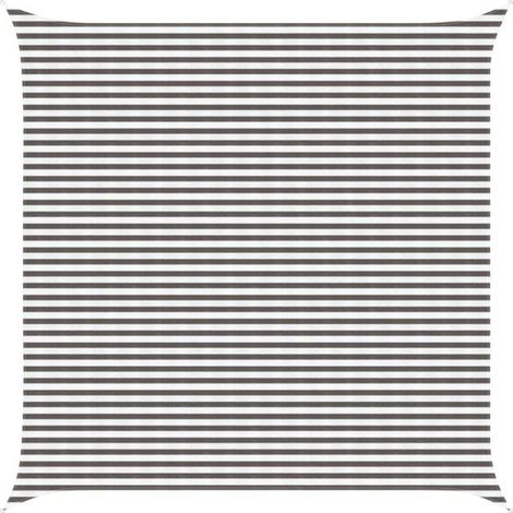 Voile d'ombrage gris clair et blanc, 5 x 5 mètres, en PEHD (1/5)