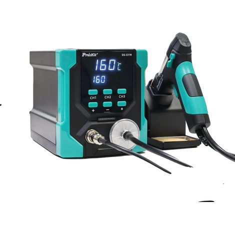 Strumento dissaldante, sistema a pompa a vuoto, display a LED, marrone, 220V (1/2)