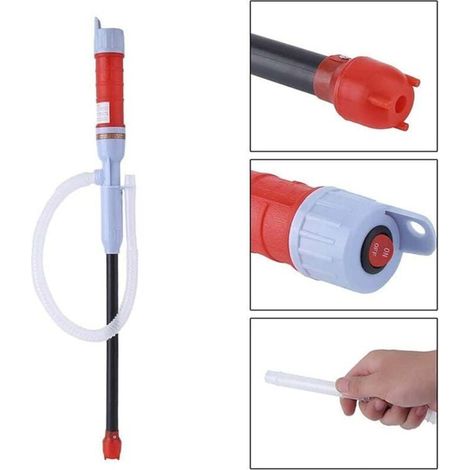 Pompe de transfert de liquide à batterie , Pompe de transfert de carburant pour essence(Rouge) (1/4)
