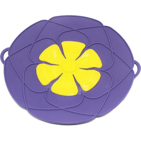 Couvercle Anti-débordement - En Silicone Alimentaire - Pour Casserole Et Poêle - Température De -40 À +260 °C - Empilable Sans Bouton Central - 1 Pièce (1/5)