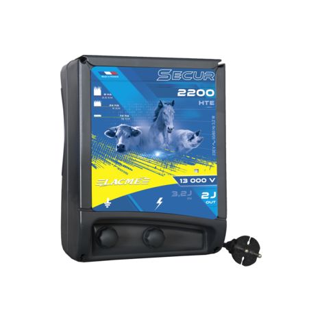Elettrificatore di rete 13.000 V / 2 J per recinti medi e animali sensibili - 606204