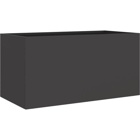 Maison Exclusive - Pflanzkübel Schwarz 62x30x29 cm Stahl