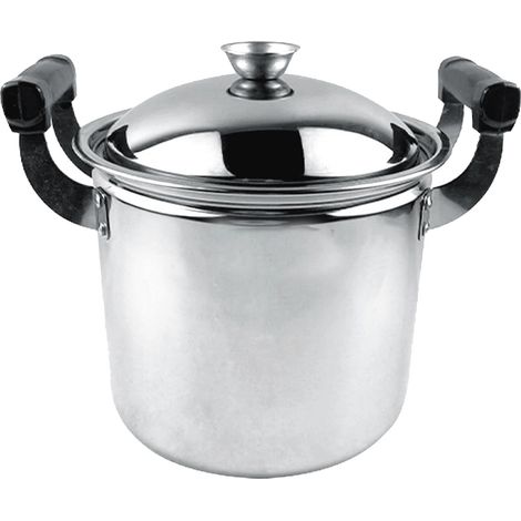 Marmite en acier inoxydable de grande capacité, marmite épaisse pour cuisinière à Induction, usage domestique et Commercial, 22cm/8,7 pouces (1/5)