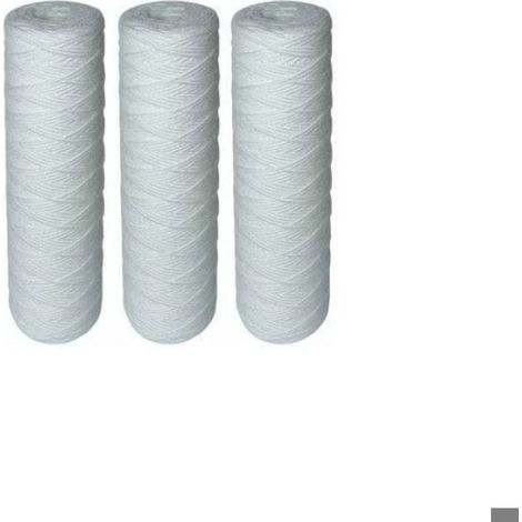 Cartouche Filtrante - 10 Pouces - Filtration 25 Microns - Pour Systèmes de Filtration Domestique - Lot de 3 (1/4)