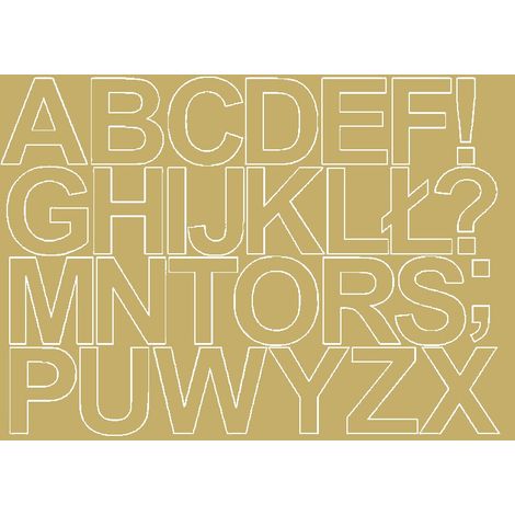 Letras autoadhesivas de 8 cm, pegatinas doradas mate.