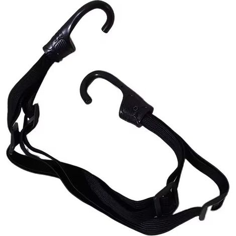(1 Stück) Robustes Gummiseil mit Haken, 90 cm, schwarz, sicherer Spanngurt für Fahrräder, Motorräder, Gepäck und Dachträger Strapazierfähig, flexibel (1/5)